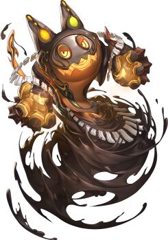 Rule 34 | animal ears, artist request, aura (persona), fire, highres, no humans, official art, open mouth, persona, persona (summon), persona 5, persona 5: the phantom x, third-party source, transparent background, yellow eyes