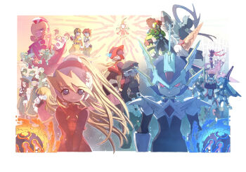 abs absolutely_everyone alouette_(mega_man) andrew_(mega_man) android armor autruche_(mega_man) beard black_armor black_eyes black_gloves black_hair black_helmet blonde_hair blue_armor blue_eyes blue_helmet breastplate brise_(mega_man) brown_eyes brown_gloves brown_hair cerveau_(mega_man) ciel_(mega_man) clenched_hand clenched_hands copy_x_(mega_man) craft_(mega_man) crossed_arms cyber_elf_(mega_man) dande_(mega_man) doigt_(mega_man) dr._weil_(mega_man) dress elpizo_(mega_man) energy_sword everyone evil_grin evil_smile facial_hair fairy_leviathan_(mega_man) fangs faucon_(mega_man) fighting_fefnir_(mega_man) fins forehead_jewel gloves green_armor green_eyes green_helmet grin hands_on_own_chest head_fins helmet hibou_(mega_man) hidden_phantom_(mega_man) high_ponytail hirondelle_(mega_man) jewelry long_beard long_hair looking_at_viewer may_(nicoseiga_32709921) mega_man_(series) mega_man_zero_(series) mega_man_zero_1 mega_man_zero_2 mega_man_zero_3 mega_man_zero_4 menart_(mega_man) neige_(mega_man) official_style old old_man omega_(mega_man) one_eye_covered pantheon_(mega_man) perroquiet_(mega_man) pic_(mega_man) pink_dress pink_helmet ponytail red_armor red_eyes red_hair red_helmet red_scarf robot robot_ears robot_girl rocinolle_(mega_man) sage_harpuia_(mega_man) scarf serious short_hair shoulder_armor smile spiked_hair sword tornado_(mega_man) unnamed_female_soldier_(mega_man_zero) v_arms very_long_hair weapon white_armor white_gloves white_helmet winged_helmet x_(mega_man) z_saber zero(z)_(mega_man) zero_(mega_man)