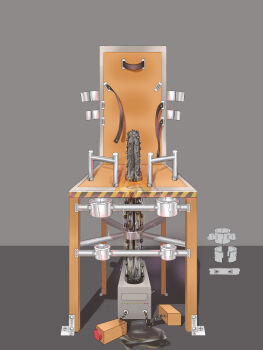 absurdres bdsm bondage bound chair highres no_humans pee tagme torture_device vv_sxx