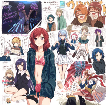!? 2boys 6+girls aijou_karen arashi_chisato bad_id bad_twitter_id bang_dream! bikini black_dress black_hoodie black_socks black_sweater blue_eyes blue_hair blue_jacket blue_shirt blur_censor bocchi_the_rock! bread_bun breasts brown_hair censored character_request cleavage collage collarbone copyright_request cosplay cross cross_necklace curtained_hair dark-skinned_male dark_skin drawing_(object) dress drumsticks elan_ceres fur-trimmed_jacket fur_trim gluteal_fold goggles green_hair green_jacket gundam gundam_suisei_no_majo hair_ornament heanna_sumire highres hijiri_ageha hirogaru_sky!_precure holding holding_drumsticks holding_hands hood hooded_jacket hoodie ichigaya_arisa interlocked_fingers jacket jacket_on_shoulders jacket_over_swimsuit jewelry kannagi karakuri_futaba karakuri_hitoha kumojii kumomi long_sleeves love_live! love_live!_nijigasaki_high_school_idol_club love_live!_school_idol_project love_live!_superstar!! medium_breasts medium_hair miniskirt multiple_boys multiple_girls nakasu_kasumi navel necklace never_gonna_give_you_up nishikino_maki norea_du_noc open_clothes open_jacket pink_bikini pleated_skirt precure purple_eyes purple_hair red_hair red_jacket red_skirt rick_astley rick_astley_(cosplay) rina-chan_board school_uniform shaddiq_zenelli shirt short_dress shoujo_kageki_revue_starlight siblings side_ponytail sisters ski_goggles skirt sleeveless sleeveless_dress socks sora_kara_nihon_wo_mitemiyou speech_bubble standing stomach sweater swimsuit tennoji_rina tokyo_7th_sisters translation_request turtleneck turtleneck_sweater twins twintails white_skirt winter_uniform x_hair_ornament yamada_ryo yuigaoka_school_uniform yukitake_(xuserpost) yuunagi_tsubasa zange