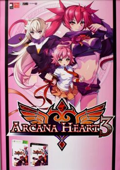 3girls akaga_hirotaka arcana_heart arcana_heart_3 groin multiple_girls navel official_art photo_(medium) scharlachrot smile source_request tagme