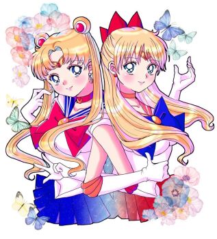 2girls adult_swim aino_minako bishoujo_senshi_sailor_moon bishoujo_senshi_sailor_moon_r bishoujo_senshi_sailor_moon_r:_the_movie bishoujo_senshi_sailor_moon_s bishoujo_senshi_sailor_moon_s_the_movie:_kaguya-hime_no_koibito bishoujo_senshi_sailor_moon_supers bishoujo_senshi_sailor_moon_supers_the_movie:_sailor_9_senshi_shuuketsu!_black_dream_hole_no_kiseki blonde_hair blue_eyes bug butterfly flower insect multiple_girls sailor_moon sailor_venus sunao toei_company toonami tsukino_usagi viz_media