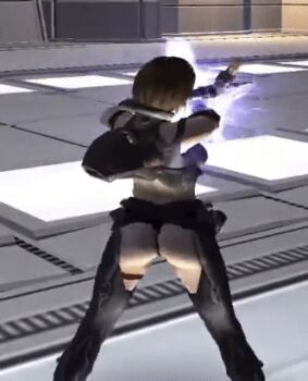 Rule 34 | 1girl, 3d, animated, animated gif, armor, ass, ass cutout, ass shake, aura, bodysuit, capcom, chaps, clothing cutout, electricity, energy, energy ball, glowing, gun, lowres, p.n.03, revealing clothes, solo, vanessa schneider, vanessa z schneider, video game screencap, weapon