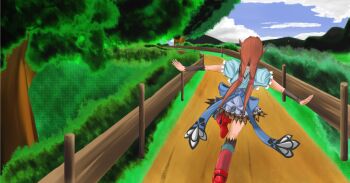 Rule 34 | 1girl, 2009, artist name, artist request, blue dress, bow, bowtie, brown eyes, brown hair, dorothy gale, dorothy gale (riz-zoawd), dress, female focus, long hair, long skirt, looking at viewer, media.vision, riz-zoawd, skirt, the wizard of oz