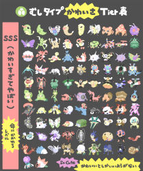 6+others accelgor anorith araquanid ariados armaldo beautifly beedrill black_eyes blipbug blue_sclera blush_stickers burmy burmy_(plant) butterfree buzzwole cascoon caterpie centiskorch charjabug colored_sclera combee commentary_request crustle cutiefly dewpider dottler durant dustox dwebble escavalier forretress frosmoth galvantula gen_1_pokemon gen_2_pokemon gen_3_pokemon gen_4_pokemon gen_5_pokemon gen_6_pokemon gen_7_pokemon gen_8_pokemon genesect golisopod grey_sclera grubbin heracross illumise joltik kakuna karrablast kleavor kricketot kricketune larvesta leavanny ledian ledyba legendary_pokemon lokix masquerain metapod mothim multiple_others mythical_pokemon nincada ninjask nintendo nymble open_mouth orbeetle paras parasect pheromosa pineco pinsir pokemon purple_sclera rabsca rellor ribombee scatterbug scizor scolipede scyther sewaddle shedinja shelmet shuckle silcoon sizzlipede skorupi slither_wing snom spewpa spinarak surskit swadloon tarountula tier_list trait_connection translation_request ultra_beast venipede venomoth venonat vespiquen vikavolt vivillon vivillon_(marine) volbeat volcarona weedle whirlipede wimpod wormadam wormadam_(plant) wurmple yanma yanmega yellow_sclera yoshino871