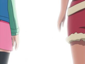 00s 2hitls anetta_(mega_man) animated animated_gif ass black_legwear capcom cat_tail clock clockshow female_focus from_behind qvga mega_man_(series) mega_man_battle_network mayl_sakurai_(mega_man) skirt tail thighhighs walking