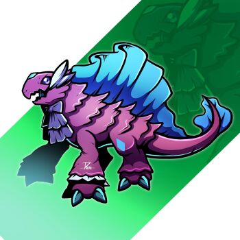 Rule 34 | claws, digimon, digimon (creature), dimetromon, highres, reptile, ribbon, tail