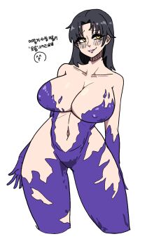 1girl breasts escape1111 highres kazama_jun korean_text large_breasts namco smile tekken tekken_2 tekken_8 tekken_tag_tournament tekken_tag_tournament_2 translation_request unknown_(tekken)