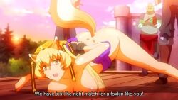 1girl 2021 20s animal_penis animated anime_screenshot barefoot begging bestiality blush breastfeeding breasts breeding censored crying crying_with_eyes_open cum cum_in_pussy defeat english_text feet fertilization fox fox_girl impregnation kohaku_(kuroinu) kuroinu_2 large_breasts licking_tears mother_and_child nipples open_mouth ovum penis rape scared screaming sex sound sperm_cell subtitled tagme tears unwanted_impregnation vaginal video