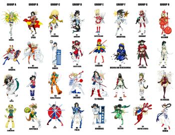 2014_fifa_world_cup 6+girls absurdres adidas afro algeria ancient_greek_clothes animal_ears animal_hands arm_up armor asymmetrical_clothes asymmetrical_legwear ball barefoot bird black_hair blonde_hair blowing_bubble_gum blowing_bubbles blue_eyes bodysuit bomb boots bow boxing_gloves braid breastplate breasts bridal_gauntlets brown_hair cameroon cape cat cat_ears cat_tail cheese chewing_gum chile chiton cleats cleavage clothes_writing cosplay costa_rica cote_d'ivoire croatia cross crown dancing dark-skinned_female dark_skin dress ears_through_headwear ecuador elephant england english_text explosive flail flower food france gangnam_style germany ghana greaves greco-roman_clothes greece greek_text grey_eyes gun hair_bow hair_over_eyes hair_ribbon hat hawk headband headphones helmet high_heels highres honduras horns iran iron_man iron_man_(cosplay) italy japan jetpack kangaroo_ears kangaroo_tail knee_boots kneehighs knife laurel_crown lion lion_ears lion_tail long_hair medium_breasts mexico multiple_girls nations neon_genesis_evangelion netherlands nigeria nike_(company) open_mouth orange_hair pantyhose pasties personification platform_footwear pleated_skirt polearm pom_pom_(cheerleading) ponytail portugal ribbon rifle ringlets rose russia sash see-through_clothes shell_casing shield short_hair shorts shoulder_pads skirt soccer soccer_ball soccer_uniform socks souryuu_asuka_langley spain spandex spear sportswear star_(symbol) swiss_cheese sword tail tank_top tears thighhighs tiara toga tusks twintails uneven_legwear united_states veil watch weapon white_background wings world_cup yu_yanshu