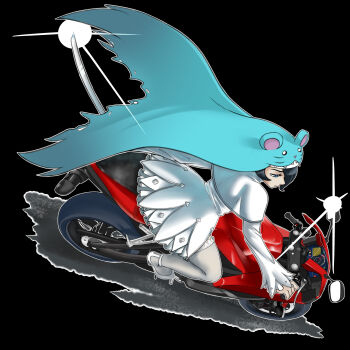 Rule 34 | animal hat, digimon, digimon (creature), gabo shadowbane, hat, motor vehicle, motorcycle, mouse hat, nun, sistermon ciel