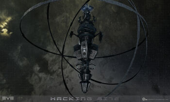 3d absurdres building cloud commentary company_logo company_name copyright_logo copyright_name data_site_(eve_online) dated electricity english_commentary eve_online glowing grey_theme grid highres logo maya_(medium) no_humans official_art outdoors realistic science_fiction space_station star_(sky) starry_sky_background ymir_jonsson