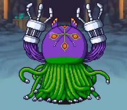 algomon algomon_adult animated attack digimon gloves metal_gloves monster pixel_art red_eyes sharp_teeth teeth tentacle_monster tentacles video yellow_eyes