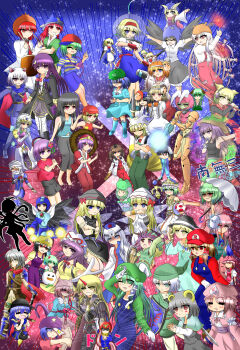 1boy 6+girls :d :o ;p absolutely_everyone absurdres alice_margatroid alternate_hair_color animal_crossing animal_ears apron arm_cannon bandages black_hair black_wings blonde_hair blue_pikmin blue_pikmin_(cosplay) blush book bow bowser bowser_(cosplay) bowser_jr. bowser_jr._(cosplay) bowtie bracer braid breasts captain_falcon captain_falcon_(cosplay) cellphone charizard charizard_(cosplay) cleavage cosplay crossover crystal dark_pit dark_pit_(cosplay) diddy_kong diddy_kong_(cosplay) dog_(duck_hunt) dog_(duck_hunt)_(cosplay) doll donkey_kong donkey_kong_(cosplay) donkey_kong_(series) dr._mario dr._mario_(cosplay) dr._mario_(game) drumsticks dual_persona duck_hunt earmuffs everyone f-zero fairy_wings falco_lombardi falco_lombardi_(cosplay) family_computer_robot female_robin_(fire_emblem)_(cosplay) fire fire_emblem fire_emblem:_radiant_dawn fire_emblem_awakening flower fox_mccloud fox_mccloud_(cosplay) fox_tail frog fujiwara_no_mokou game_&amp;_watch ganondorf ganondorf_(cosplay) gen_1_pokemon gen_4_pokemon gen_6_pokemon gloves grass green_hair greninja greninja_(cosplay) hair_bow hakurei_reimu hat hata_no_kokoro headphones heart helmet hieda_no_akyuu highres hijiri_byakuren himekaidou_hatate hinanawi_tenshi holding_detached_head hong_meiling horikawa_raiko horns hoshiguma_yuugi houjuu_nue hourai_doll houraisan_kaguya ibaraki_kasen ike_(cosplay) ike_(fire_emblem) inaba_tewi inoueoyu inubashiri_momiji is_that_so izayoi_sakuya jigglypuff jigglypuff_(cosplay) kagiyama_hina kasodani_kyouko kawashiro_nitori kazami_yuuka kid_icarus kid_icarus_uprising kijin_seija king_dedede king_dedede_(cosplay) kirby kirby_(cosplay) kirby_(series) kirisame_marisa kisume kochiya_sanae komeiji_koishi komeiji_satori konpaku_youmu koopa_clown_car lance legendary_pokemon lily_black lily_white link link_(cosplay) little_mac little_mac_(cosplay) long_hair lucario lucario_(cosplay) lucina_(fire_emblem) lucina_(fire_emblem)_(cosplay) luigi luigi_(cosplay) luna_child mario mario_(cosplay) mario_(series) marth_(cosplay) marth_(fire_emblem) mask medium_breasts mega_man_(character) mega_man_(character)_(cosplay) mega_man_(classic) mega_man_(series) meta_knight meta_knight_(cosplay) metroid mewtwo mewtwo_(cosplay) mii_(nintendo) mii_(nintendo)_(cosplay) miyako_yoshika mob_cap monado monkey morichika_rinnosuke moriya_suwako mother_(series) mother_2 mr._game_&amp;_watch mr._game_&amp;_watch_(cosplay) multiple_girls nagae_iku nazrin needle ness_(mother_2) ness_(mother_2)_(cosplay) net nintendo olimar olimar_(cosplay) onbashira one_eye_closed open_mouth orange_gloves orange_hair overalls pac-man pac-man_(cosplay) pac-man_(game) palutena palutena_(cosplay) pants patchouli_knowledge phone pikachu pikachu_(cosplay) pikmin_(creature) pikmin_(creature)_(cosplay) pikmin_(series) pink_hair pit_(kid_icarus) pit_(kid_icarus)_(cosplay) pokemon polearm power_suit_(metroid) princess_peach princess_peach_(cosplay) princess_zelda princess_zelda_(cosplay) punch-out!! purple_hair rabbit_ears red_gloves red_hair red_pikmin red_pikmin_(cosplay) reisen_udongein_inaba reiuji_utsuho ribbon robin_(fire_emblem) rope rosalina rosalina_(cosplay) rumia saigyouji_yuyuko samus_aran samus_aran_(cosplay) sekibaracheice shameimaru_aya shanghai_doll sheik sheik_(cosplay) shield shiki_eiki shimenawa short_hair shulk_(cosplay) shulk_(xenoblade) silver_hair single_horn skirt sleeveless smile snake sonic_(series) sonic_the_hedgehog sonic_the_hedgehog_(cosplay) staff star_(symbol) star_fox star_sapphire straw_hat sukuna_shinmyoumaru sunny_milk super_mario_galaxy super_smash_bros. suspenders sweat sword tail team_shanghai_alice the_legend_of_zelda the_legend_of_zelda:_ocarina_of_time the_legend_of_zelda:_the_wind_waker the_legend_of_zelda:_twilight_princess third_eye toad_(cosplay) toad_(mario) toga tokin_hat tongue tongue_out toon_link toon_link_(cosplay) touhou toyosatomimi_no_miko varia_suit villager_(animal_crossing) villager_(animal_crossing)_(cosplay) wario wario_(cosplay) wario_land weapon white_gloves wii_fit wii_fit_trainer wii_fit_trainer_(cosplay) wii_fit_trainer_(female) wings witch_hat xenoblade_chronicles_(series) xenoblade_chronicles_1 yagokoro_eirin yakumo_ran yakumo_yukari yasaka_kanako yawning yellow_pikmin yellow_pikmin_(cosplay) yoshi yoshi_(cosplay) zero_suit