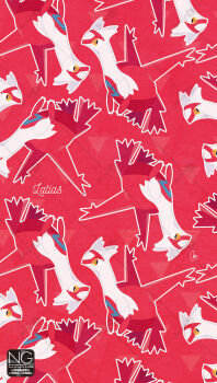 Rule 34 | claws, closed mouth, dragon, gen 3 pokemon, highres, latias, legendary pokemon, meme (sleepsheep), nintendo, no humans, pokemon, pokemon (creature), pokemon focus, red background, triangle, wings, yellow eyes