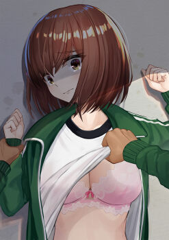 1girl absurdres breasts brown_eyes brown_hair forced groping highres large_breasts molestation original sereiteru short_hair tagme