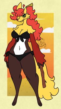 big_breasts breasts delphox female furry gen_6_pokemon highres nerdyreindeer nintendo pokemon pokemon_(creature) thick_thighs thighs wide_hips