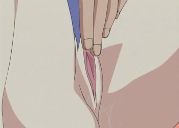 animated animated_gif aniyome_wa_ijippari blue_pubic_hair colored_pubic_hair katsuragi_mai pubic_hair pussy pussy_fingering pussy_juice