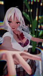 1girl 3d animated audible_music dancing gyaru highres interior lovemax middle_finger mikumikudance_(medium) original punching solo sound tagme video