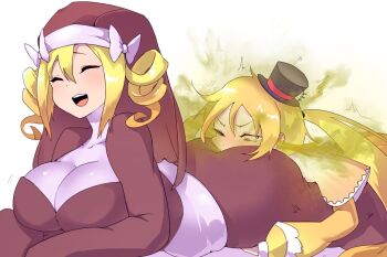 13o 2girls fart fart farting_in_face multiple_girls simple_background smell tagme white_background