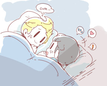 2boys bed bed_sheet black_hair blanket child english_text hat lucas_(mother_3) lying male_focus mother_(series) mother_2 mother_3 multiple_boys ness_(mother_2) nintendo ohana_sunflower on_bed pillow plan planning sleepover source_request super_smash_bros.