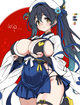 1girl breasts highres hirowa_nagi large_breasts original twintails yellow_eyes