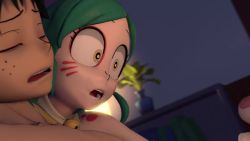 1boy 1girl 3d age_difference animal_hands animated artist_name audible_music boku_no_hero_academia cum cum_on_body cum_on_hands cum_on_self facial freckles gloves greatm8 green_hair hetero highres in_the_face long_hair meme midoriya_izuku motion_blur paw_gloves ragdoll_(boku_no_hero_academia) smile sound source_filmmaker_(medium) to_be_continued video yellow_eyes