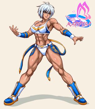 1girl muscular muscular_female original solo tagme taroimo_(00120014) wrestler wrestling_outfit