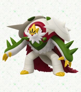 1other 3d chesnaught claws closed_mouth furry gen_6_pokemon highres mega_chesnaught mega_pokemon nintendo official_art pokemon pokemon_(creature) pokemon_focus pokemon_legends:_z-a spines tail