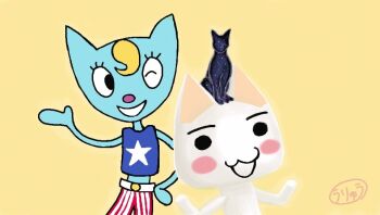 cat crossover doko_demo_issyo dusty_(gravity_daze) gravity_daze inoue_toro katy_kat parappa_the_rapper smile sony