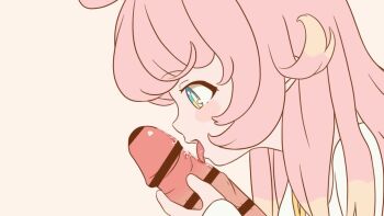 1boy 1girl animated bar_censor blue_eyes blush censored fellatio hetero licking licking_penis loli long_hair open_mouth oral penis pink_hair princess_connect! raphy_(princess_connect!) simple_background tagme tongue tongue_out ugoira video white_background