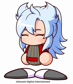 Rule 34 | 1girl, artist request, baseball uniform, black shirt, black shoes, closed eyes, commentary request, copyright notice, high ponytail, jikkyou powerful pro yakyuu, jikkyou powerful pro yakyuu (style), long hair, lowres, multicolored shirt, multicolored shoes, no mouth, official art, ponytail, power pro appli, rayman limbs, red shirt, sawatari shiori, shirt, shoes, smile, solo, sportswear, striped clothes, striped shirt, two-tone shoes, vertical-striped clothes, vertical-striped shirt, white background, white hair, white shoes