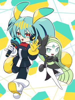1girl absurdres gen_5_pokemon hatsune_miku highres legendary_pokemon meloetta mythical_pokemon nintendo pokemon project_voltage raid_(donghyeok) vocaloid