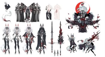 1girl absurdres animal_ears armpit_cutout black_nails clothing_cutout commentary_request feet fox highres loongm original pointy_ears stirrup_legwear toeless_legwear toes white_hair