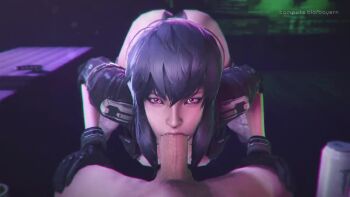 animated ass bayernsfm fellatio ghost_in_the_shell kusanagi_motoko leotard oral penis sex tagme thong_leotard video yarnham