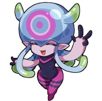 dclaret digimon digimon_(creature) jellyfish_girl jellymon monster_girl tentacle_hair tentacles