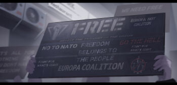 2others air_conditioner clenched_hand english_text highres indoors kirok_orange multiple_others no_symbol object_focus original out_of_frame protest scenery