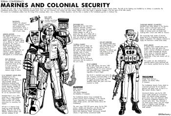 absurdres ammunition_pouch armor barcode barcode_tattoo bulletproof_vest caption cigarette commentary cut-away english_commentary grenade_launcher gun hat highres holding holding_cigarette holding_gun holding_weapon marine_(starcraft) military_hat military_uniform monochrome pouch power_armor rifle rifleinfantry smoking starcraft tattoo underbarrel_grenade_launcher weapon