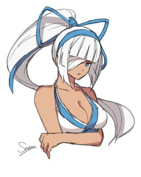 1girl artist_request breasts cleavage dark-skinned_female dark_skin eyepatch majikina_mina samurai_spirits tagme