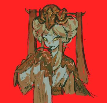 Rule 34 | 1other, androgynous, chinese clothes, commentary, cookie run, cookie run: ovenbreak, english commentary, highres, long hair, looking at viewer, peeco 0, sleeves past wrists, slit pupils, snake fruit cookie, solo, very long hair, white hair