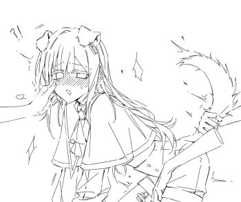 1girl 2others animal_ears aroused ascot bang_dream! bang_dream!_it&#039;s_mygo!!!!! blush buttons capelet cheek_pinching clothed_sex disembodied_hand dog_ears dog_girl dog_tail drooling ear_blush ear_tag extra_ears furrowed_brow greyscale groping group_sex hand_on_another&#039;s_cheek hand_on_another&#039;s_face hand_on_another&#039;s_thigh kemonomimi_mode leaning_forward lineart long_hair long_sleeves looking_to_the_side missing_commentary mob_x_character molestation monochrome mortis_(bang_dream!) mortis_(costume)_(bang_dream!) mouth_drool multiple_others nose_blush open_mouth other_with_female pinching see-through_clothes see-through_sleeves sex_toy short_shorts shorts simple_background solo_focus straight_hair sweatdrop tail tail_grab tail_raised threesome twitching vibrator vibrator_cord wakaba_mutsumi weibo_8010645732 white_background