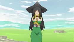 1boy 1girl age_difference animated anime_screenshot black_hair blush bottomless breast_sucking breasts breasts_out bulge censored cum cum_on_body cum_on_breasts cum_on_hair cum_on_upper_body ejaculation elbow_gloves erection erection_under_clothes facial gloves grabbing_another's_breast groping groping_breast hat highres large_breasts mosaic_censoring nipples onee-shota paizuri penis red_eyes sadako_(toshi_densetsu_series) shota sound subtitled tagme toshi_densetsu_series transformation video