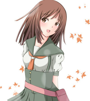 Rule 34 | alternate costume, bakemonogatari, brown eyes, brown hair, minatsuki nao, monogatari (series), missing headwear, no headwear, open mouth, sengoku nadeko