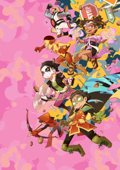 absurdres damian_wayne dc_comics highres keenbiscuit kid_flash one_way_sign road_sign robin_(dc) sign stop_sign teen_titans