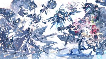 6+girls alternate_costume aris_(armed)_(blue_archive) aris_(blue_archive) avant_garde_(blue_archive) binah_(blue_archive) black_hair black_thighhighs blonde_hair blue_archive blue_eyes blue_necktie blue_streaks bodysuit chesed_(blue_archive) chokmah_(blue_archive) commentary_request dual_wielding eimi_(armed)_(blue_archive) eimi_(blue_archive) ein_(blue_archive) formal_clothes full_body geburah_(blue_archive) gun hair_between_eyes halo hayakawa_harui headgear highleg highleg_leotard highres himari_(armed)_(blue_archive) himari_(blue_archive) hod_(blue_archive) holding holding_weapon kei_(blue_archive) kei_(new_body)_(blue_archive) kether_(blue_archive) leotard long_hair long_hair_between_eyes malkuth_(blue_archive) mecha_musume mechanical_legs mechanical_wings midori_(armed)_(blue_archive) midori_(blue_archive) midriff momoi_(armed)_(blue_archive) momoi_(blue_archive) multicolored_hair multicolored_leotard multiple_girls navel necktie official_alternate_costume official_art ohr_(blue_archive) pink_hair ponytail red_hair riding rio_(armed)_(blue_archive) rio_(blue_archive) robot second-party_source shoes short_hair siblings sof_(blue_archive) streaked_hair suit thighhighs tiphareth_(blue_archive) toki_(armed)_(blue_archive) toki_(blue_archive) twins twintails weapon white_hair wings yesod_(blue_archive) yuzu_(armed)_(blue_archive) yuzu_(blue_archive)