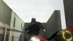 Rule 34 | animated, axel (lazarus), city, drone, kicking, lazarus, parkour, running, short hair, smile, sound, tagme, video