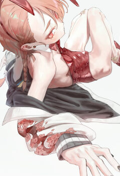 1girl animal_ear_hairband animal_ears bandaid_on_ankle bare_legs black_jacket black_nails blue_archive breasts commentary earrings fake_animal_ears floral_print hairband highleg highleg_leotard highres jacket jewelry leotard looking_at_viewer neru_(blue_archive) neru_(bunny)_(blue_archive) official_alternate_costume open_clothes open_jacket phoebe_(user_vvpf4584) playboy_bunny rabbit_ear_hairband rabbit_ears red_eyes red_hair red_hairband red_leotard red_shoes shoes short_hair small_breasts solo strapless strapless_leotard stud_earrings sukajan thigh_gap white_sleeves