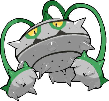 commentary_request ferrothorn full_body gen_5_pokemon kawaanago lowres nintendo no_humans pokemon pokemon_(creature) pokemon_focus solo spikes transparent_background