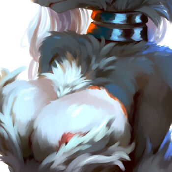 1girl baddelz body_fur breast_focus breasts cleavage dragon_girl furry furry_female gen_5_pokemon head_out_of_frame highres large_breasts legendary_pokemon nintendo nipple_slip nipples personification pokemon pokemon_(creature) pokemon_focus reshiram smile solo upper_body white_fur