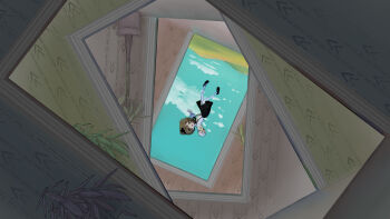 Rule 34 | 1girl, absurdres, black shoes, black skirt, blue sky, bow, brown hair, ceiling, cloud, commentary request, doorway, floating, floor, hair bow, hallway, hatoba tsugu, highres, hill, landscape, long sleeves, pantyhose, plant, potted plant, shiraichigo, shirt, shoes, skirt, sky, solo, suspender skirt, suspenders, tsugu (vtuber), virtual youtuber, white pantyhose, white shirt, wide shot